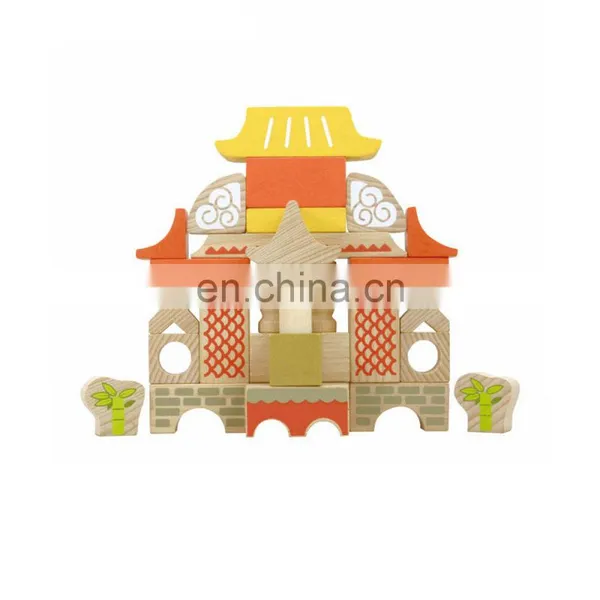 New Design Montessori Kindergarten Solid Wooden Best Selling Educational China Building Block Set Tower For Kids Use photo-4