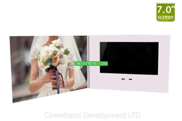 Sample Available Laser Cut Acrylic Wedding Invitation Card Business Video Player Greeting Card photo-2