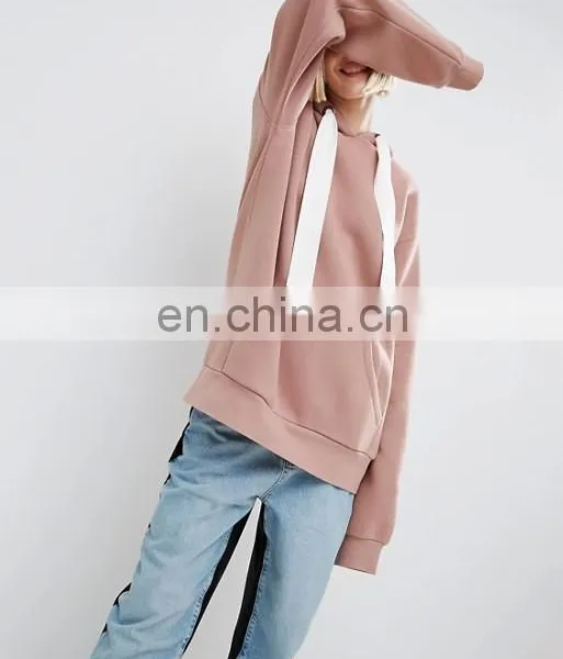 Custom Wholesale Blank Pullover Nude Oversized Hoodie For Women