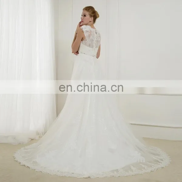 C5024 Seductive Lace and Fold Top Wedding Dress Hot Sale photo-2