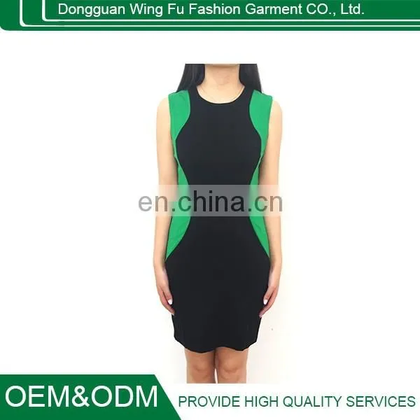 Knitting Show Thin Color Matching the Dress Contrast Color Pencil Skirt photo-2