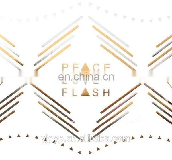 Hand Bracelet Glitter Metallic Gold Temporary Body Tattoo Sticker photo-4