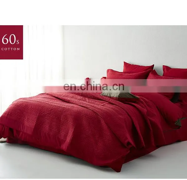 RAWHOUSE Wedding Wine Red 3pcs 100 Cotton House Quilt photo-5