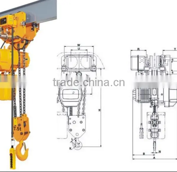 1.5ton Double Chain Frequency Conversion Electric Chain Hoist