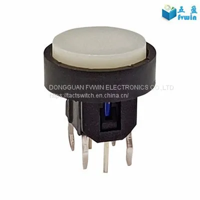 Blue LED 12mm Cap Circle 12V 50mA Momentary Tact Push Button Switch photo-3