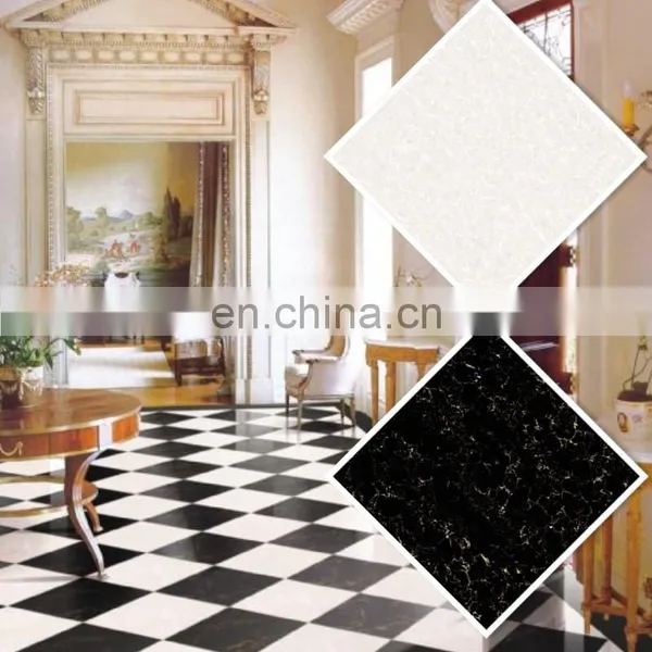 Black Golden Line Nano Polished Double Loading Porcelain Ceramic Floor Tile J6P05