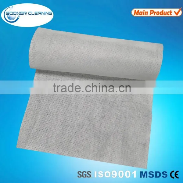 Cross Lapping 80% Viscose 20% Polyester Spunlace Nonwoven Fabric for Wet Wipes photo-5