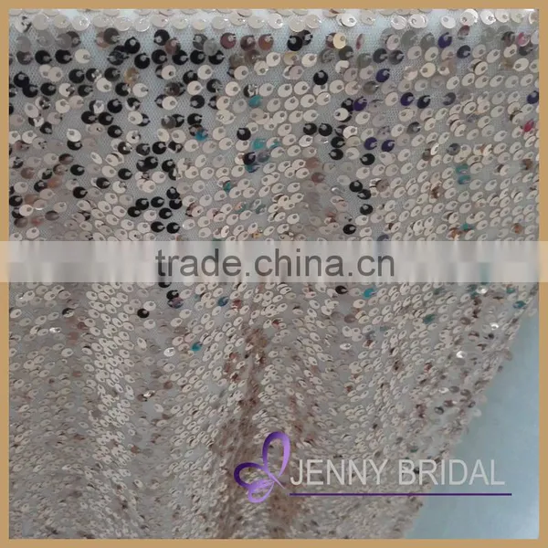 SQN#18 Wholesale Rose Gold Beaded Sequin Table Runner photo-2