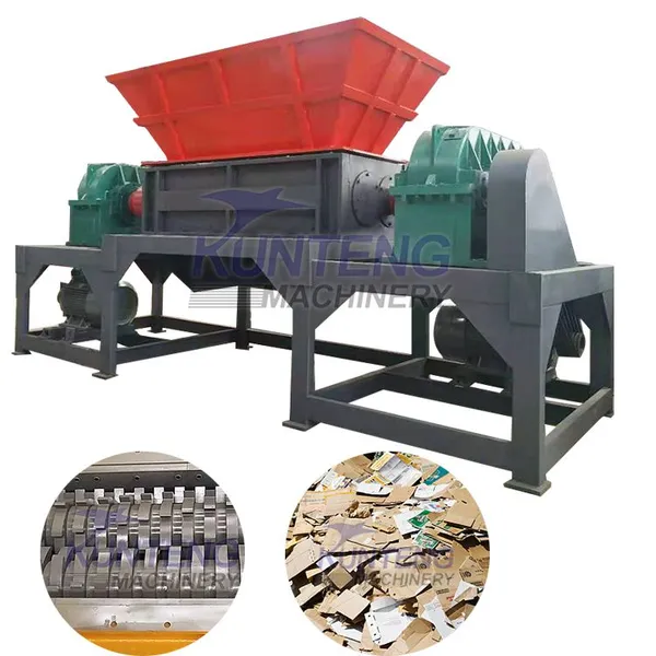 Organic Garden Garbage Double Axis Shredder Used Books and Waste Paper Shredder EPC