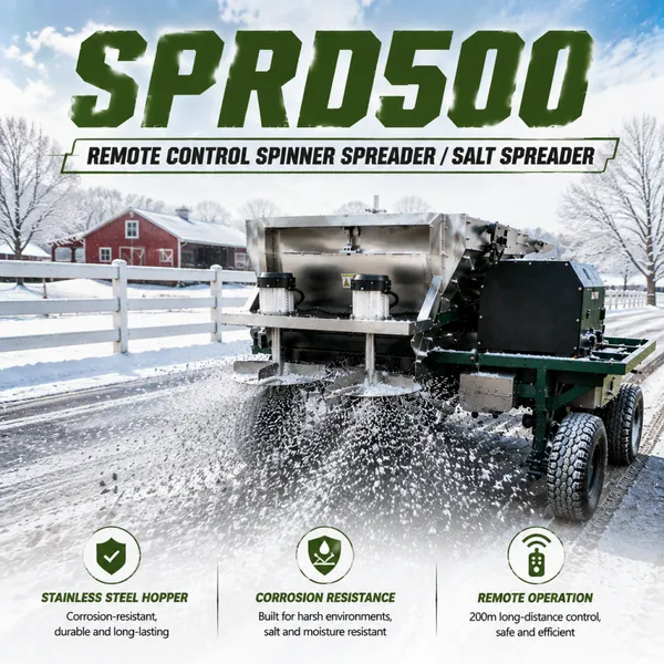 Spinner Spreader High Clearance Agricultural Fertilizer Spreader with 200m Wireless Remote Control