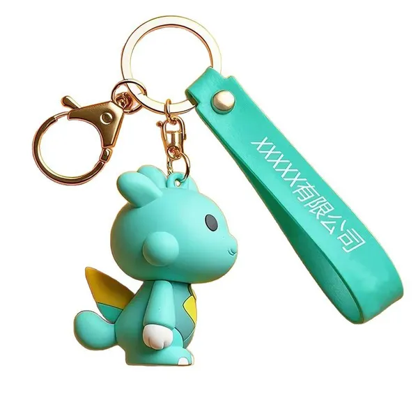Custom Promotional Soft PVC 3D Cartoon Anime Character Rubber Keychain Personalized Logo photo-2