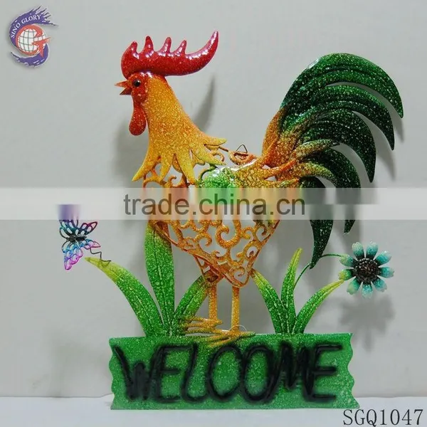 Welcome Sign Door Decoration Rooster Wall Hanging