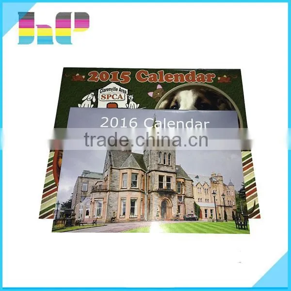High Quality Good-looking Custom Design Offset Printed 2016 Full Color Wall Calendar photo-3