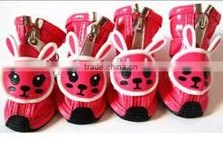 Creative New PU Leather Bunny Pet Boots Teddy Snow Boots Puppies Shoes photo-2