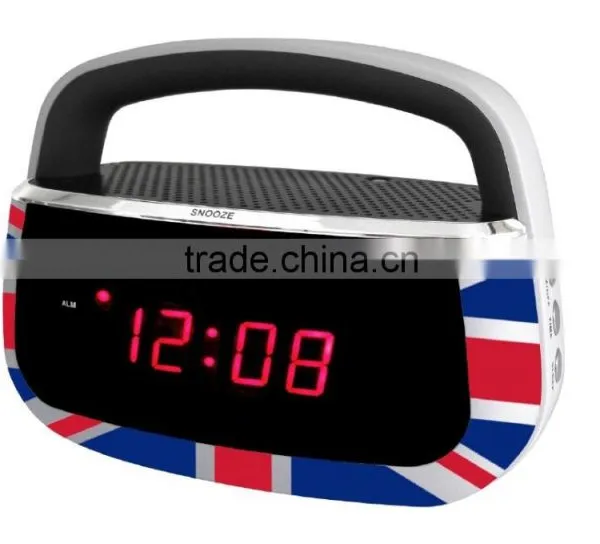 UK Flag Best Price Big LED Portable Clock Radio photo-2