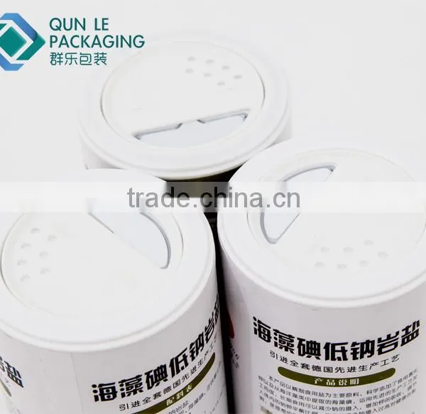 Custom Printed Cardboard Paper Tube Packaging for Salt