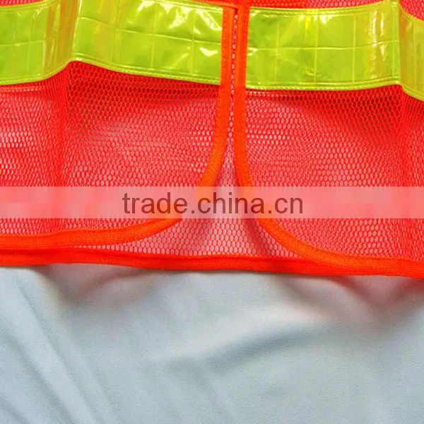 OEM High Visibility Orange Color Safety Vest photo-2