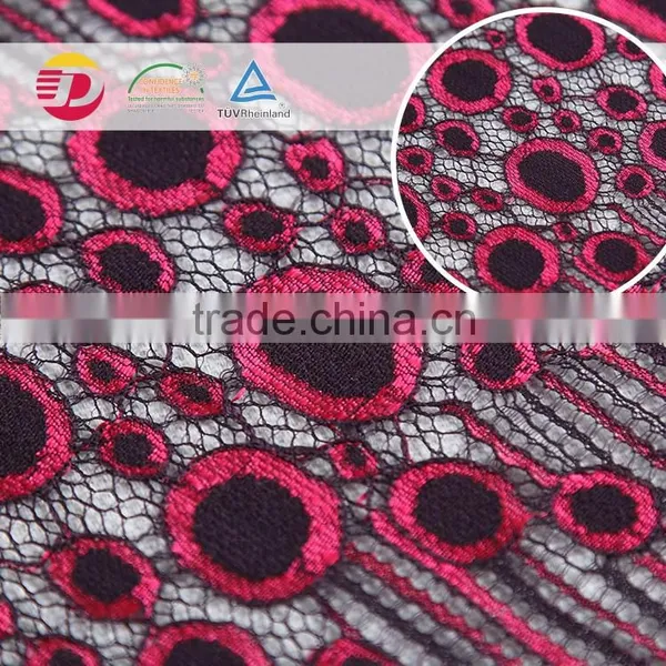 Wholesale in Stock Red Cheap African Organza Net Lace Fabric for Dress photo-4