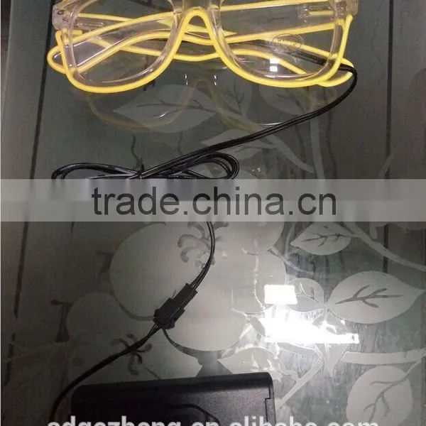 EL Shutter Sunglasses Flashing Flowing Light for Party el Wire Party Glasses for Christmas in China photo-3