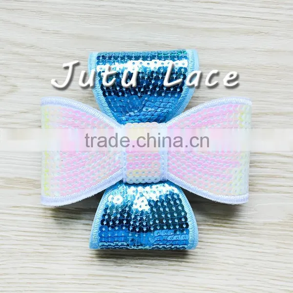 12cm Sequin Hair Bow, Handmade Baby Sequin Bowknot Fabric Hair Accessories photo-2