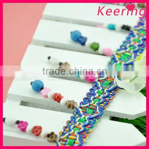 Wholesale Fashion Fancy Woman Garment Braid Bead With Fringe WTP-1296 photo-2