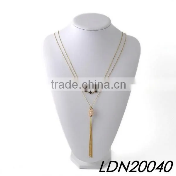 Handmade Beads Ball Pendnat 2 Layering Necklace photo-2