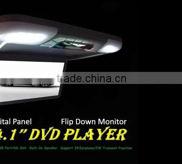 14 Inch Automobile Flip Down Dvd Player With Hitachi Lens