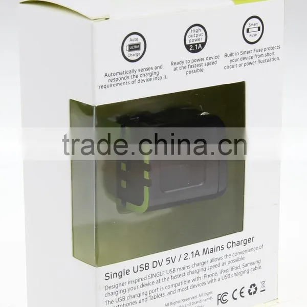 3A Type C With 2.4A Single USB UK Wall Charger photo-4
