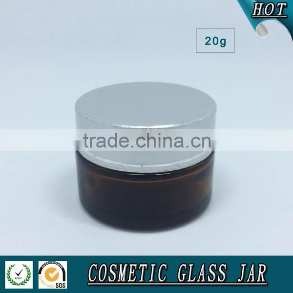 20ml Cosmetic Amber Glass Storage Jar photo-3