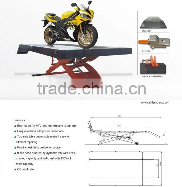 pneumatic motorcycle scissor lift table atv repair tool