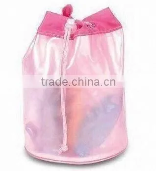 PVC Waterproof Drawstring Bags Travel Cosmetic Bag