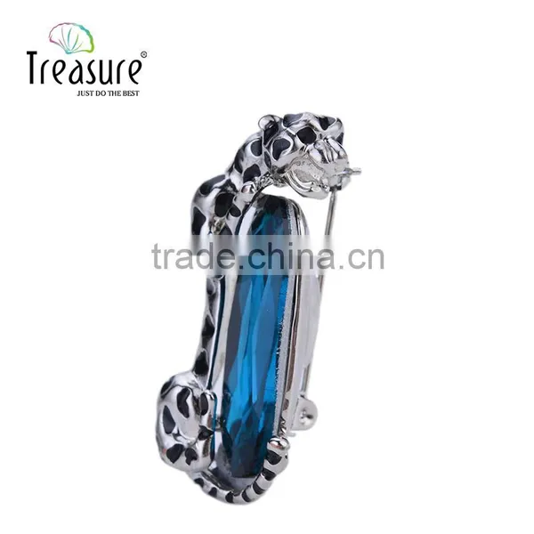 Hot Selling New Fashion Men's Brooch, Sexy Leopard and Big Rhinestone Brooch photo-4