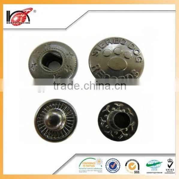 24 Line Ring Snap Black Shank Button For Jeans Buttons photo-5