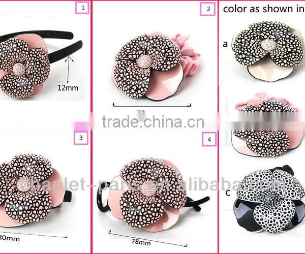 Jewelry Hair Accessory Set, Rhine Stone Luxury Flower Hair Clip Set for Women, Fancy Hair Barrettes Wholesale in China