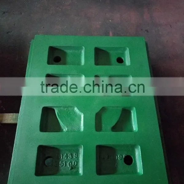 JAW PLATE FOR JAW CRUSHER, FIXED PLATE SWING PLATE MOVABLE PLATE, JAW PLATE FORM FOUNDAY.