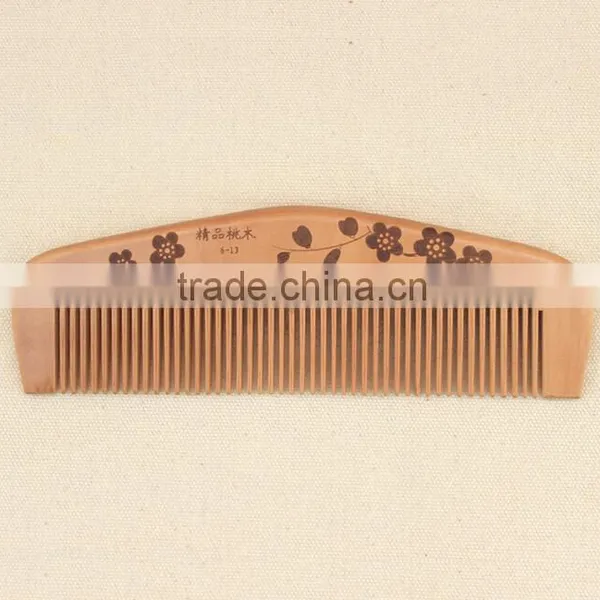 Hot Sale OEM Peach Wood Pocket Size Personalized Hair Comb photo-4