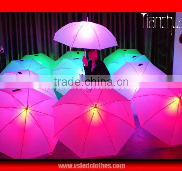 full color handle Led light umbrella/light up umbrella for stage show/umbrella with light performance