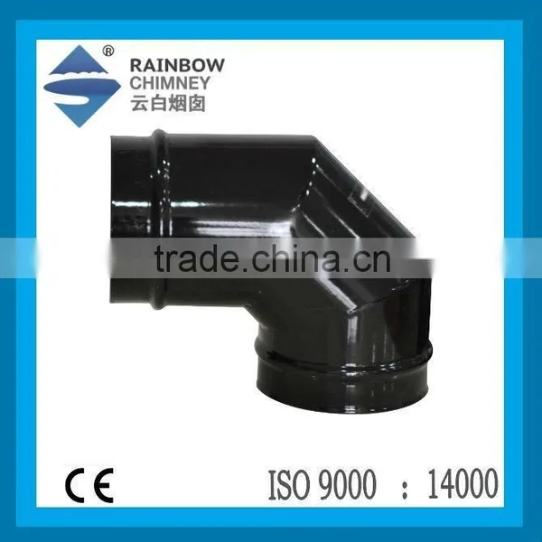 CE Enamel Chimney Flue Pipe 90 Degree Elbow Enamel Chimney Flue Pipe