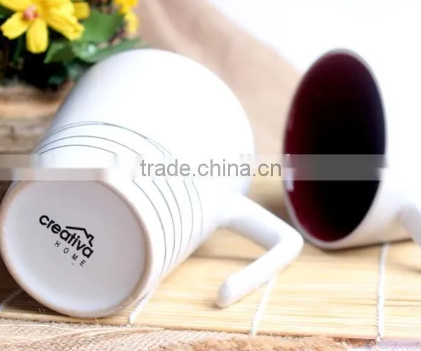 High Quality Stoneware Tea Mug With Unique Handle From China photo-4