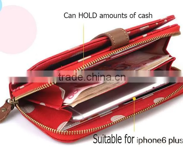 Fashion Canvas Zippered Clutch Wallet For Girls photo-4
