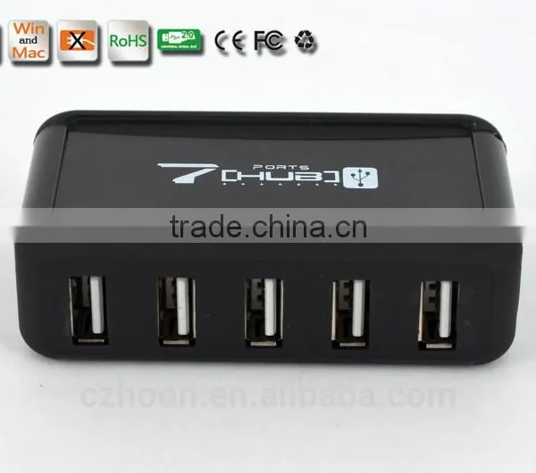 Portable Usb2.0 7 Por Hub, 480MBPS 7 Port Usb 2.0 Hub From Usb Por Hub Suppliers, Good for Gifts photo-3