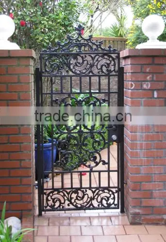 Best Seller Supply Custom Wrought Iron Pool Gate, Iron Walk Way Gates, Scroll Garden Gate on Online Shopping photo-3