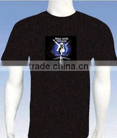 Custome Design Hot Sale EL T-shirt With Hight Quality and Low Price photo-2