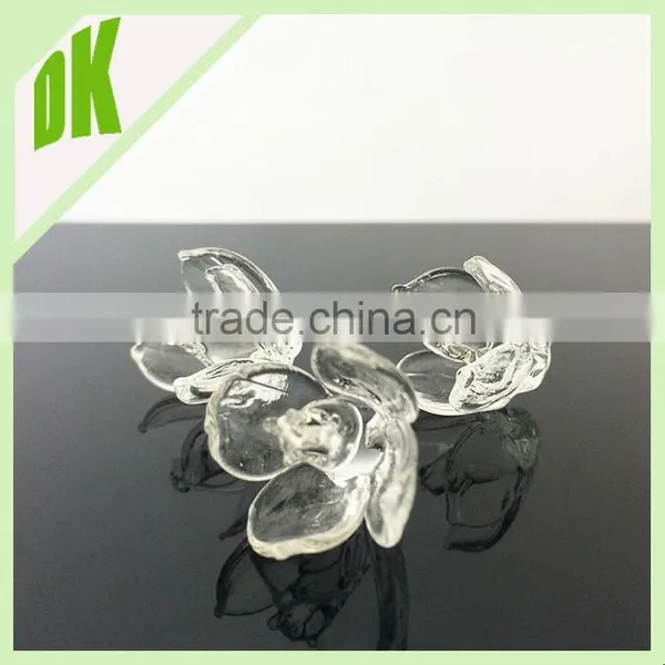 .... Sweet Vintage Czech Glass Flowers, Czech Flower Beads, Clear Flower Beads // Decor Clear Glass Beads for Chandelier photo-4