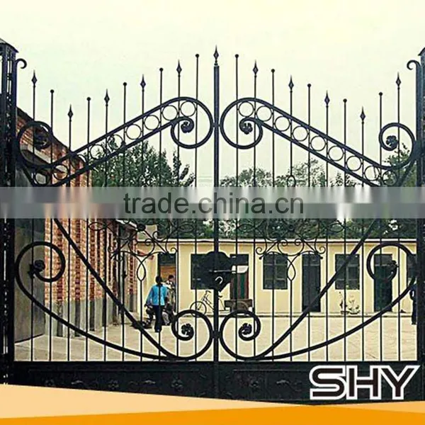 Heat Pressure Treated Metal Frame Material Wrought Iron Door