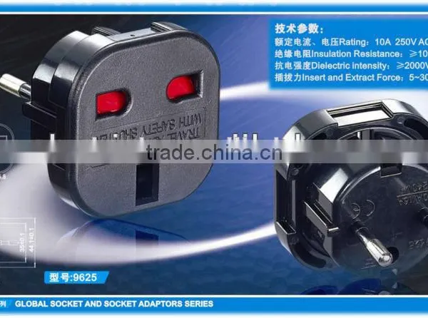 Hot Selling Express Children Protection Travel Adaptor uk to Europe photo-3
