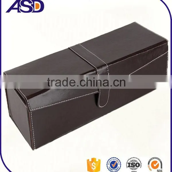 Accept Custom Order and Velvet,MDF,Wood Material Flolding Wine Bottle Box