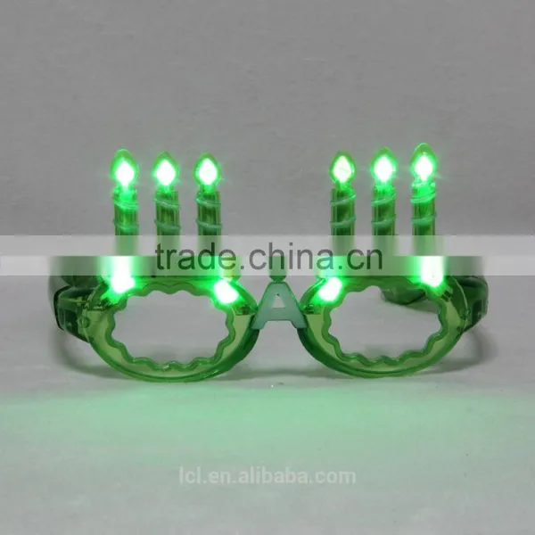 Nightclub Bar Carnival Halloween Christmas Party Supplies, Plastic Light Glasses LED Glasses 10 Lights Fire Shaped Glasses photo-3