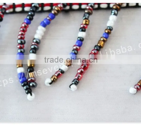 Hot Selling 5cm Width Polyester Ethnic Cheap Beaded Fringe Trim Wholesale photo-3