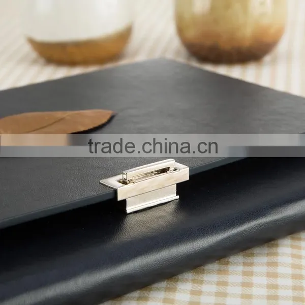 Luxury Embroider pu Leater Business Notebook With Clasp Closure photo-3